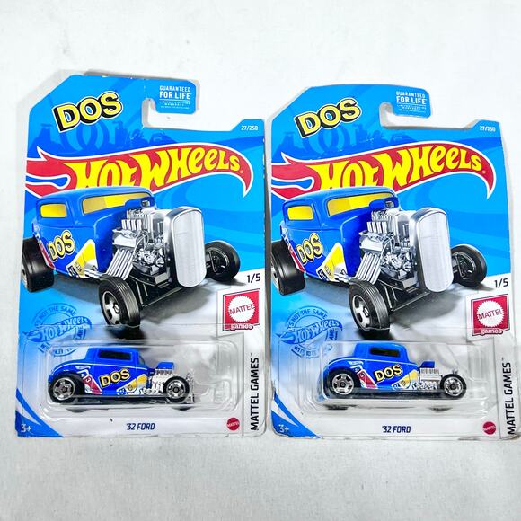 Hot Wheels Carded Lot Of 10 Hot Rod Various DOS UNO Years Toy Cars New (Z) - Picture 3 of 6